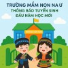 Thông báo tuyển sinh năm học 2025-2026